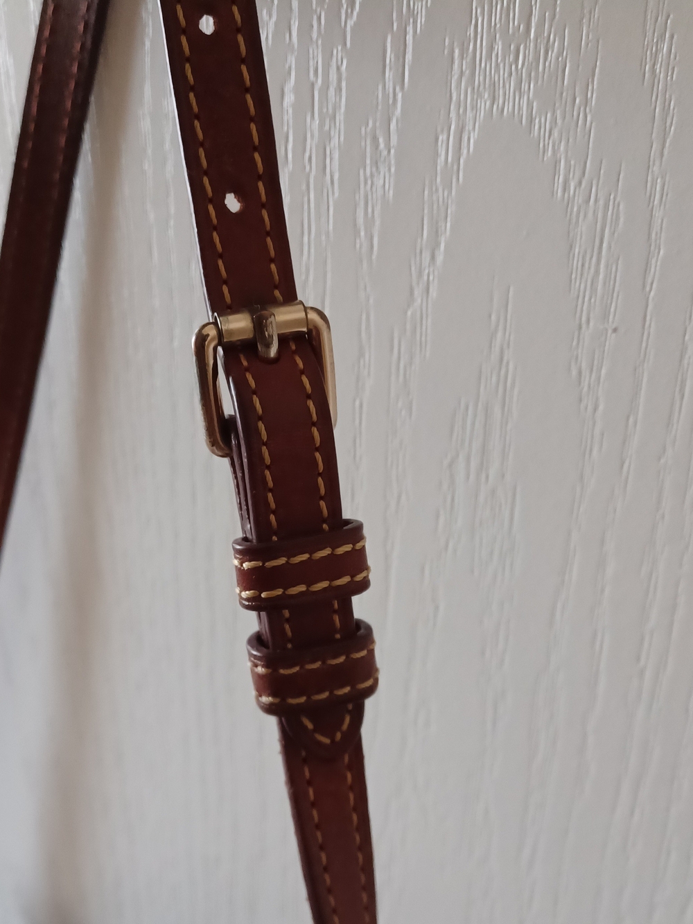 Dooney & Bourke Navy with Brown Leather Trim Shoulder Bag - Picture 7 of 15
